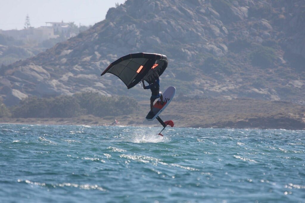 Wing Foiling at Flisvos Sportclub, Naxos, Greece