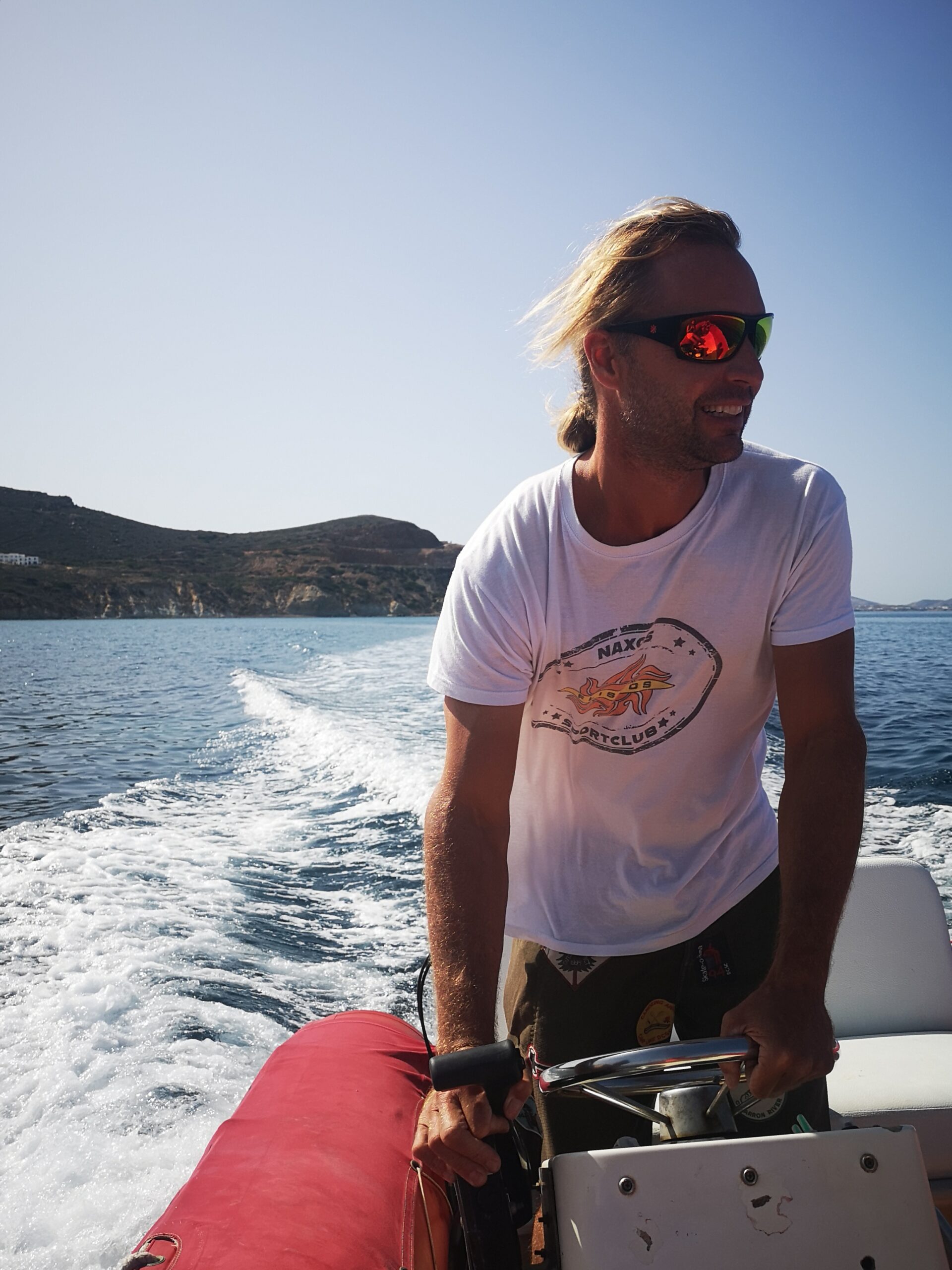 flisvos sportclub baywatch rescue boat windsurf center summer 2021 greece naxos